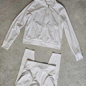 Athleta Activewear 2-Piece Set Reversible Bomber Jacket & Pants Size Medium